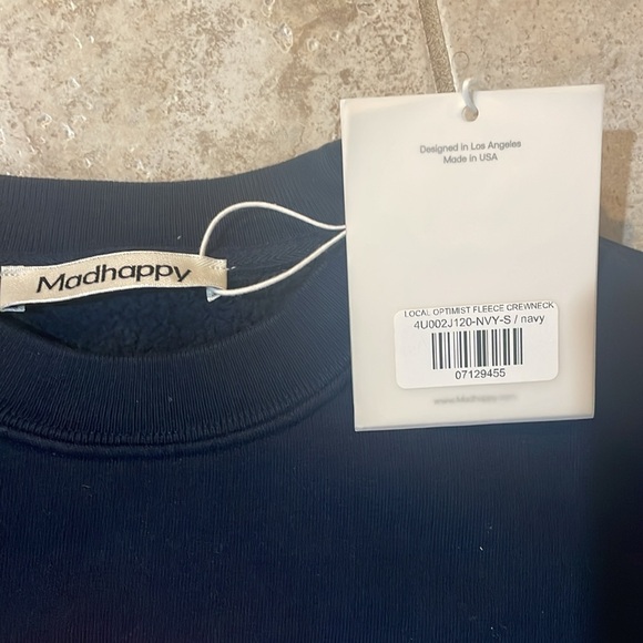 Madhappy navy local optimist S crewneck NWT (matching sweats listed separately) - Picture 2 of 5